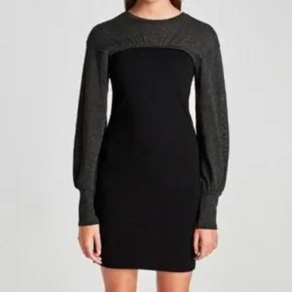 Zara sweater dress with grey long sleeve bodycon